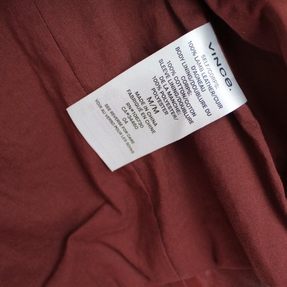 NWT Vince Asymmetric Zip Leather Jacket - Picture 11 of 13